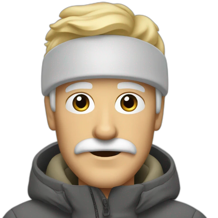 elderly-man-with-blond-hair-mustache-beard-and-a-wrinkle-between-his-eyebrows-is-skiing emoji