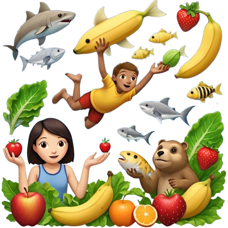 👉🏻👋🏻💪🏻🤜🏻🍌🥬🍎🍊🍓🪰🐟🐜🦪🐝🐡🐥🐣🦈🐀🐰🐻🦁🙊🙉🙈🦁🌌🌠🌔🌠🌎 emoji