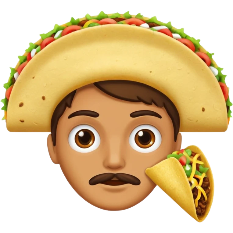 Taco in face emoji