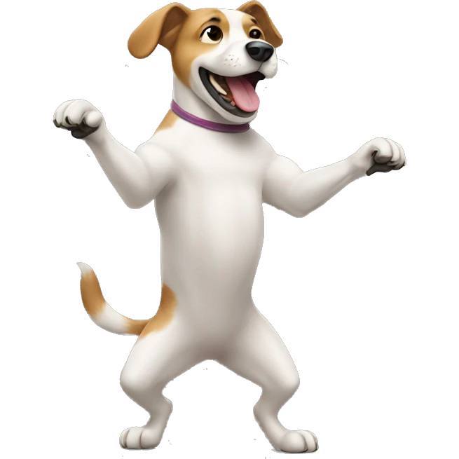 Dog dancing emoji