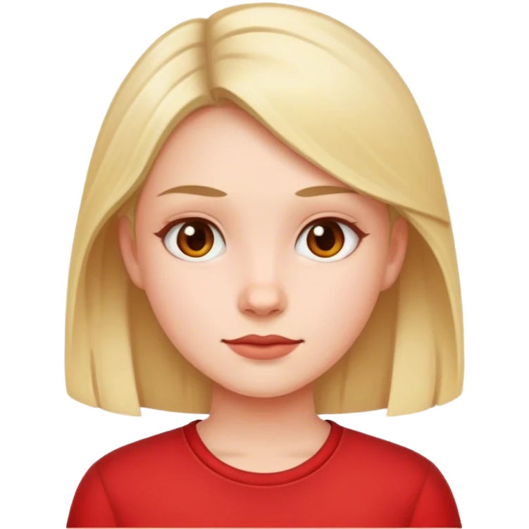 Girl wearing a red shirt  emoji
