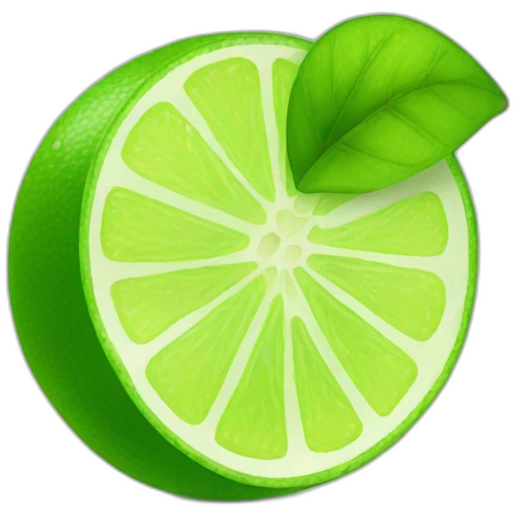 Cute smiling slice of lime emoji