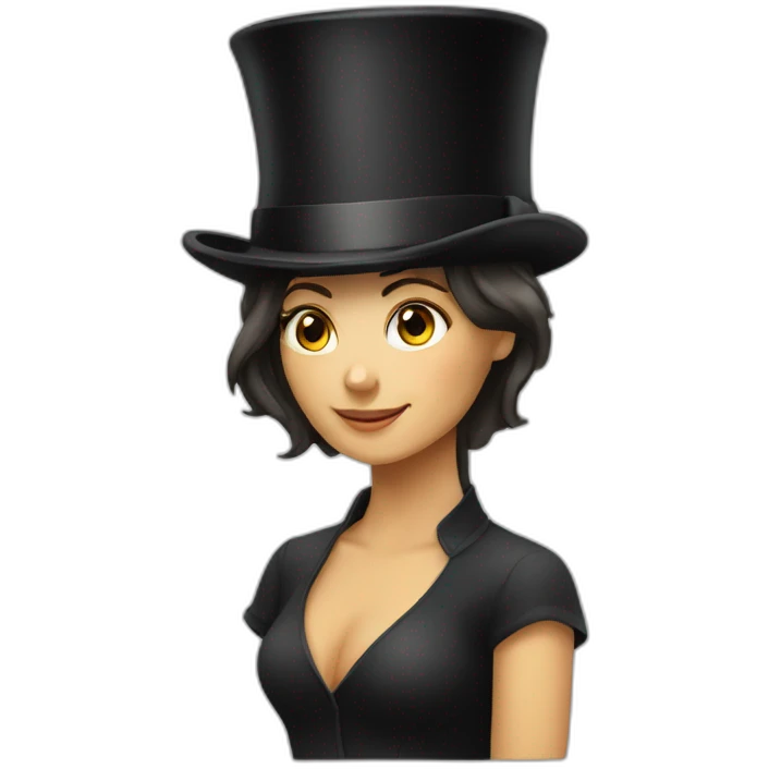Top hat woman  emoji