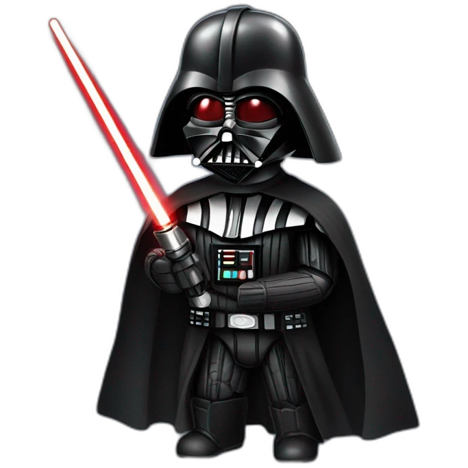 Darth vader with red laser saber emoji