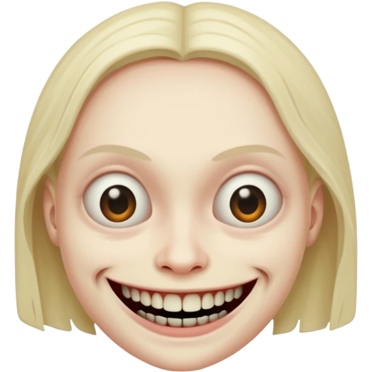 Weird creepy smile  emoji