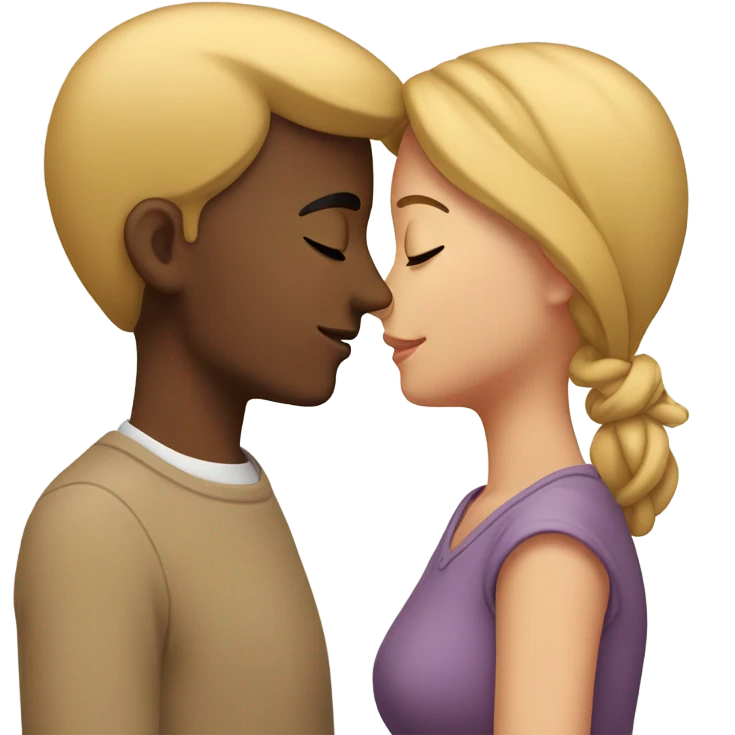 boyfriend and girlfriends foreheads touching emoji
