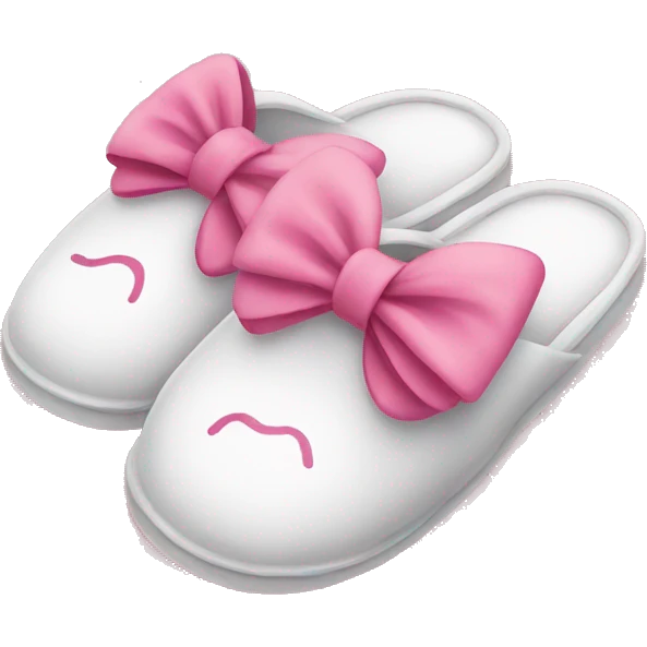 Slippers with a pink bow emoji