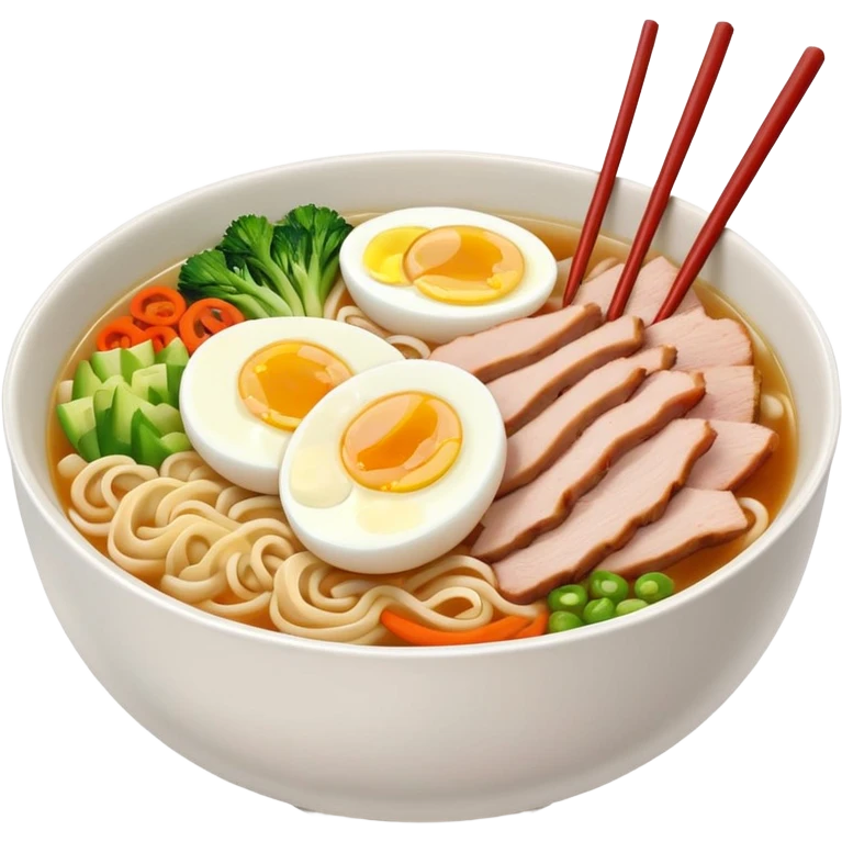 ramen bowl with one chopstick emoji