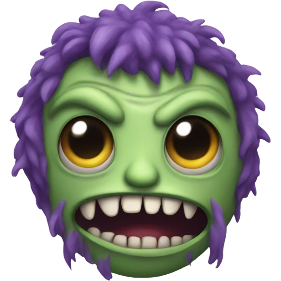 monster with a weird face emoji