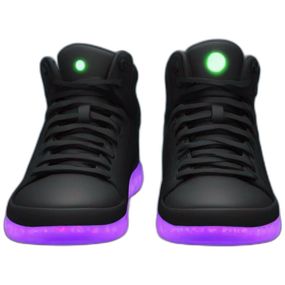 Light up black gittely sneakers emoji