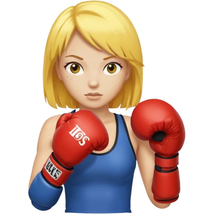 sexy girl with yellow hair boxing emoji