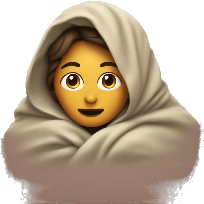 Woman under a blanket  emoji