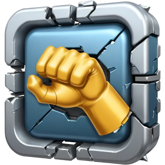a sci fi themed fist punching through a module emoji