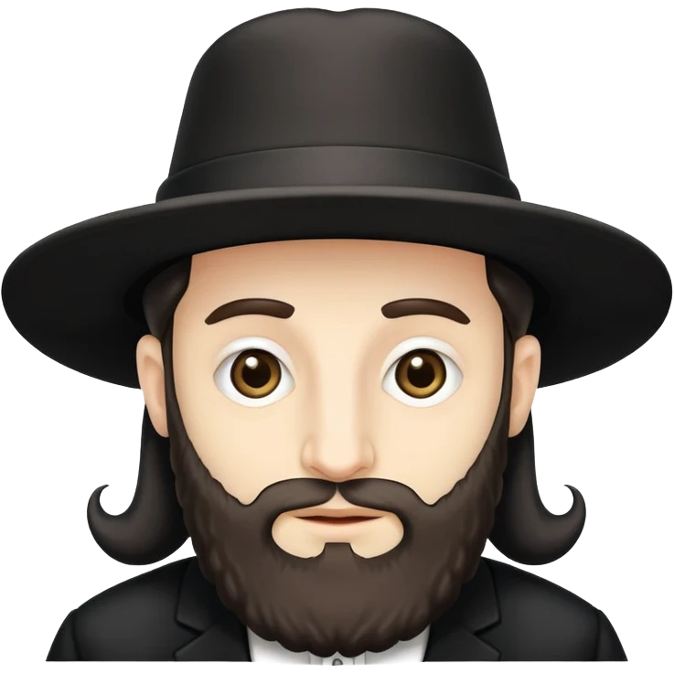 Stereotypical Hasidic Jewish Rabbi emoji