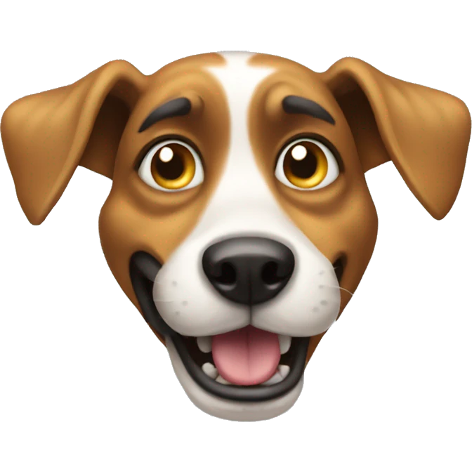 Crazy dog emoji