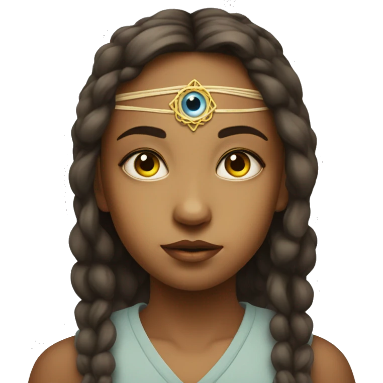 girl with a third eye that’s spiritual  emoji