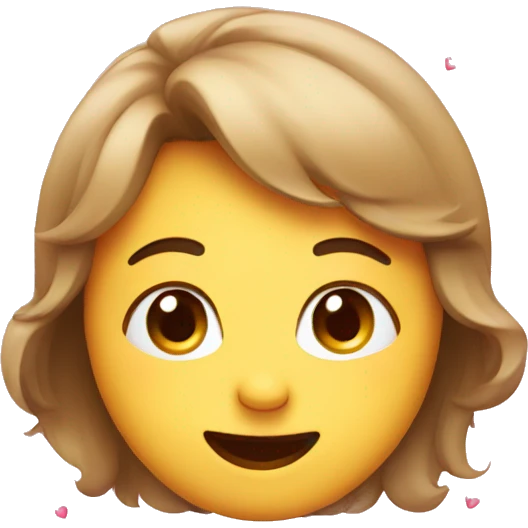 Cute face with hearts emoji