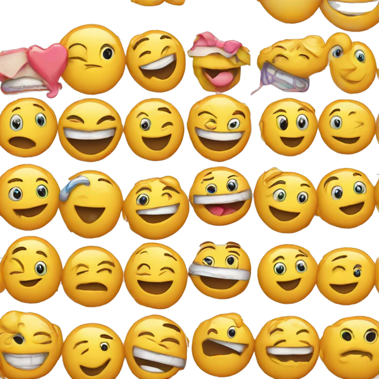 Emoji de cara feliz con boca de con ganas emoji