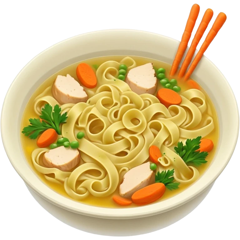 Chicken noodle soup emoji