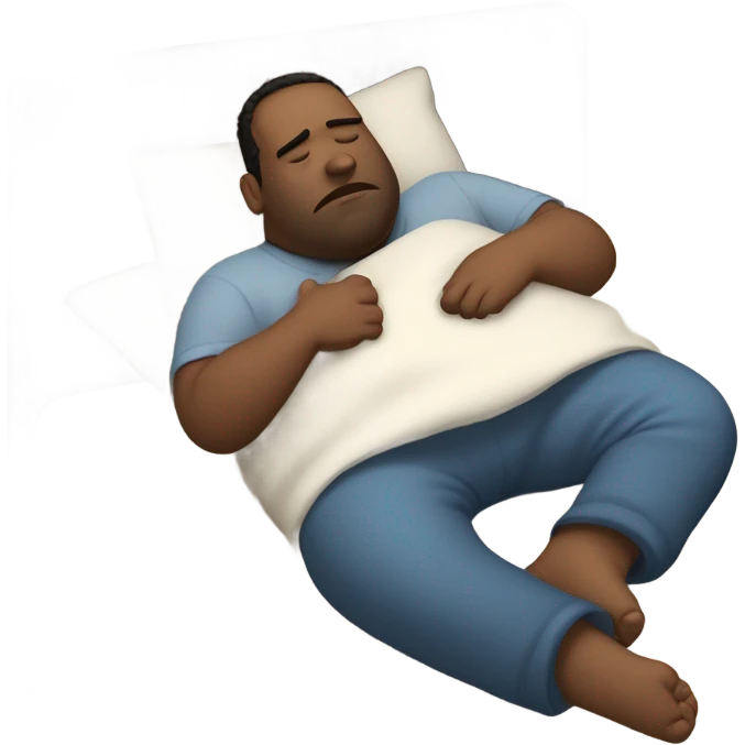 Fat guy sleeping  emoji