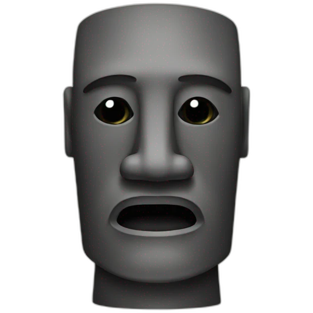 a moai emoji