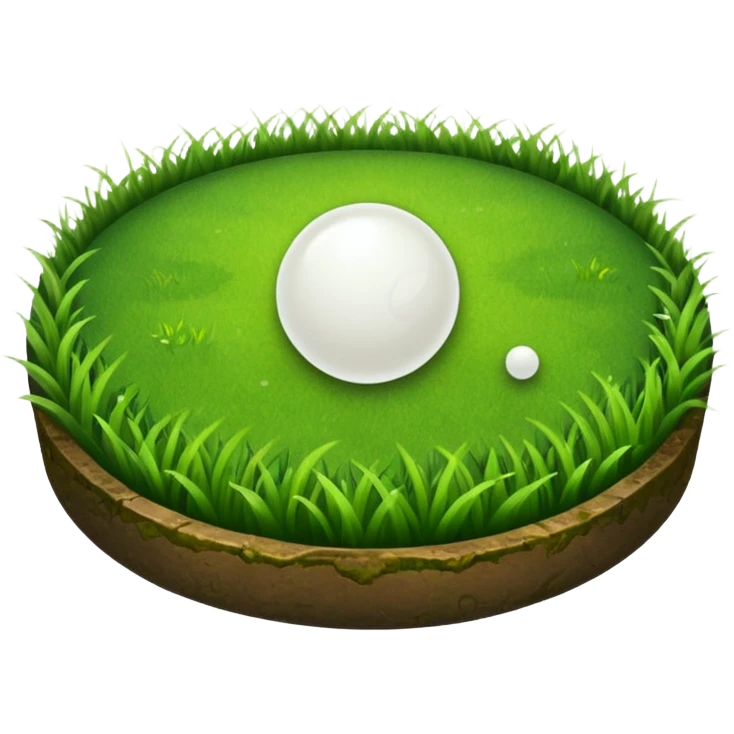 Make an emoji of a soccer penalty spot - it should be a white dot on a patch of grass emoji