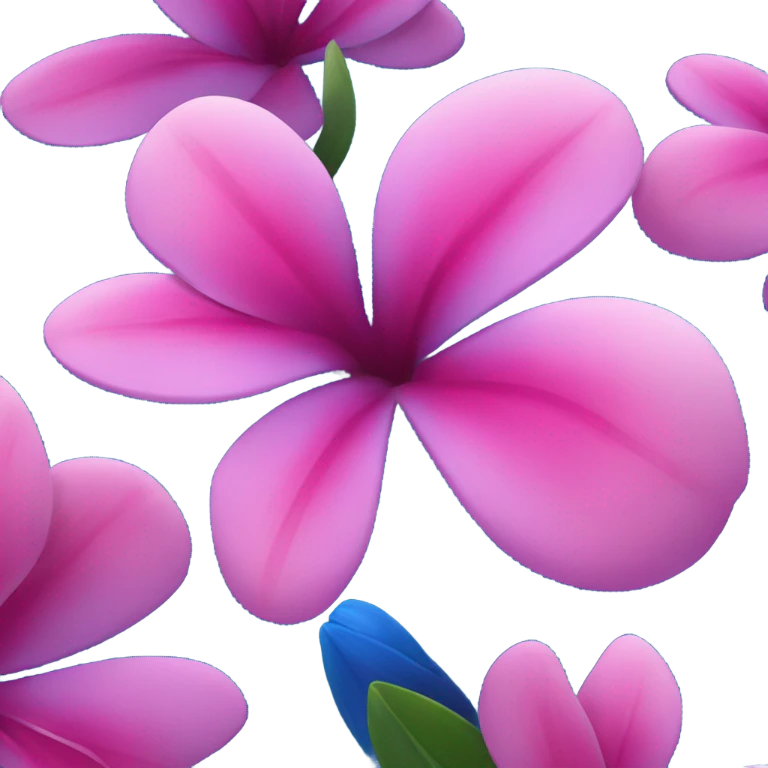 Blue and pink tropical flower  emoji