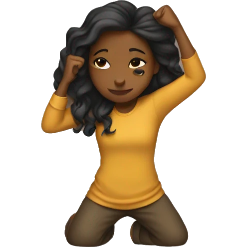 brown girl dabbing emoji