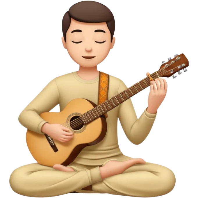 Play guitar to meditate and relax  emoji