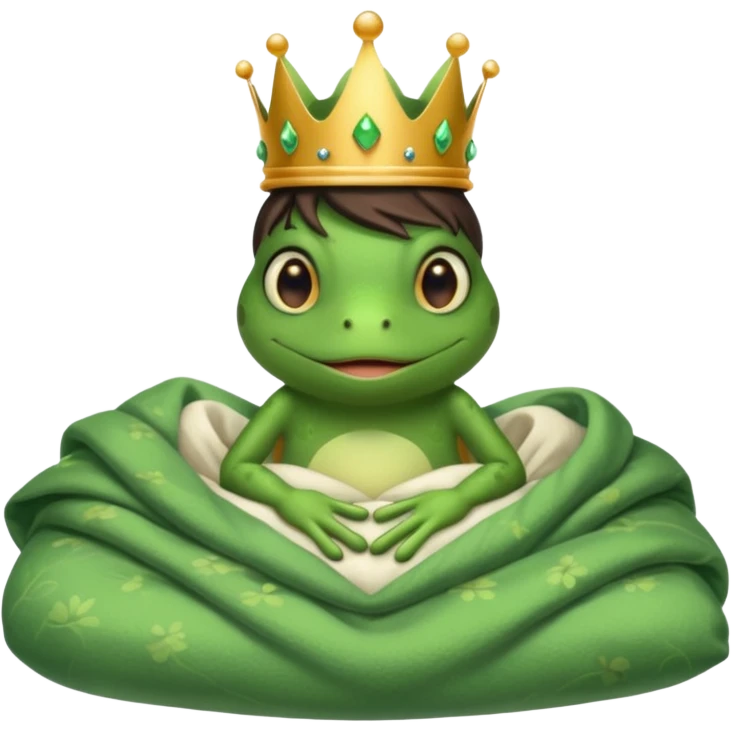 Princess frog in bed emoji
