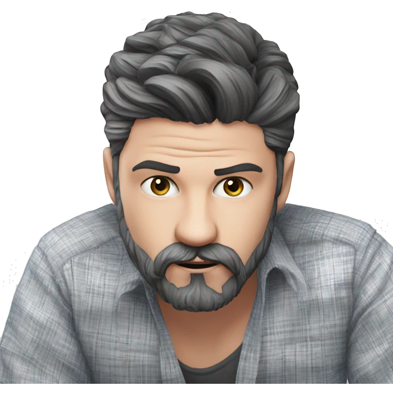 confident man in white shirt emoji