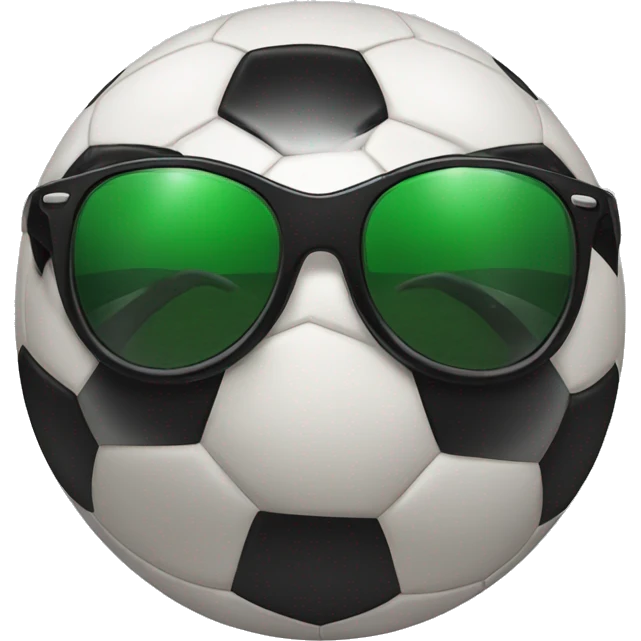Soccer ball wearing sunglasses emoji