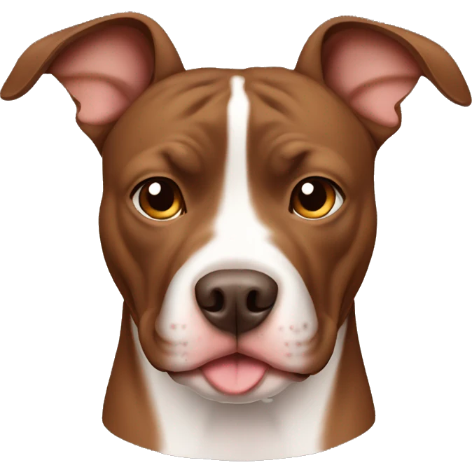 brown face pitbull dog emoji