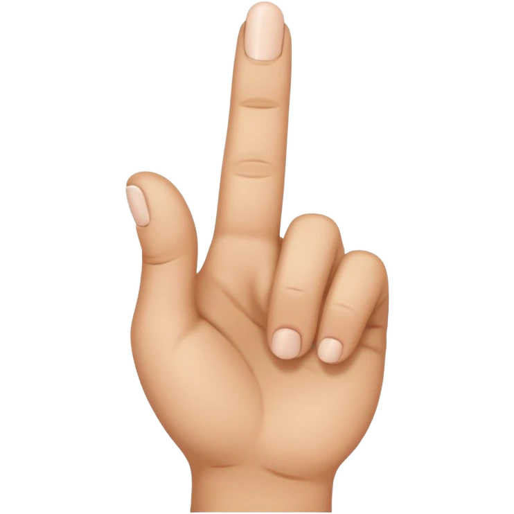 A hand with only the thumb pointy and middle finger raised emoji