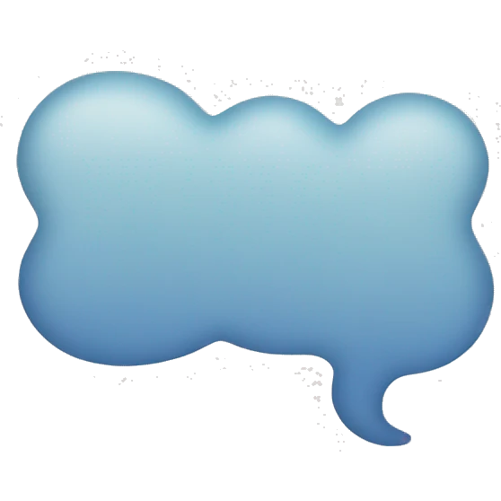 speech bubble shaped like wave emoji