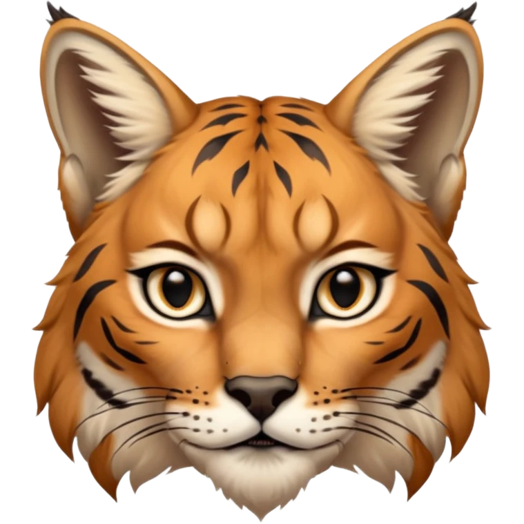 A high-resolution photo-realistic digital illustration of a majestic lynx, chest upward A high-resolution, photo-realistic digital illustration of a majestic young Eurasian lynx, shown from the shoulder upwards with tiger markings emoji