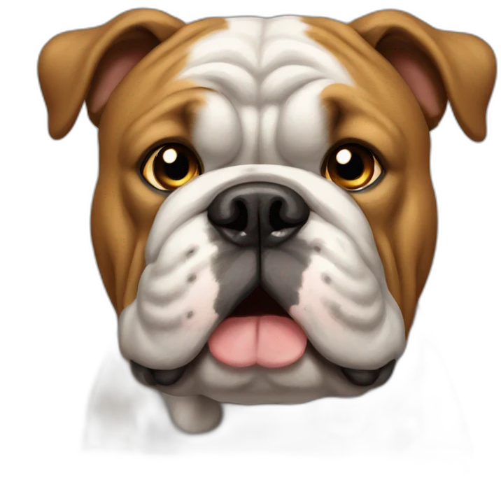 Dog Bulldog full-height emoji