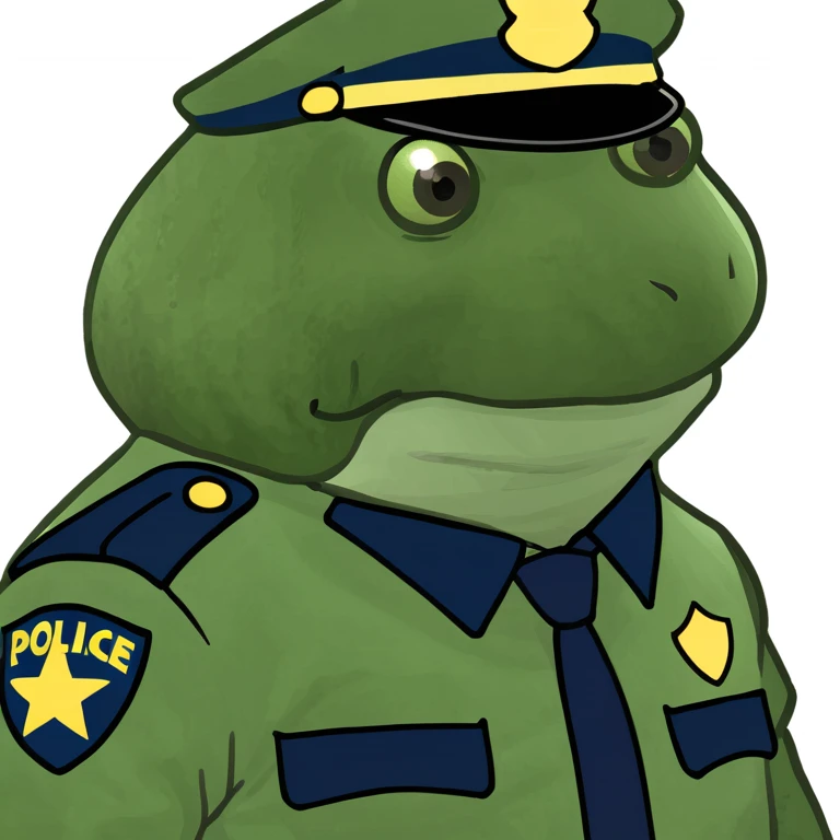 bufo in a police suit emoji