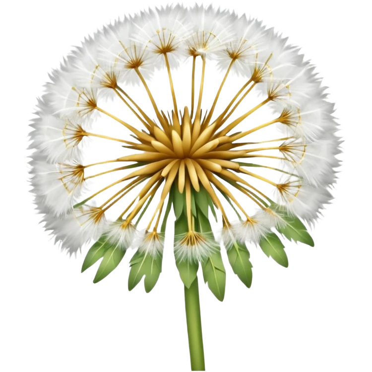 Dandelion flower emoji for bio in white colour more feathers  emoji