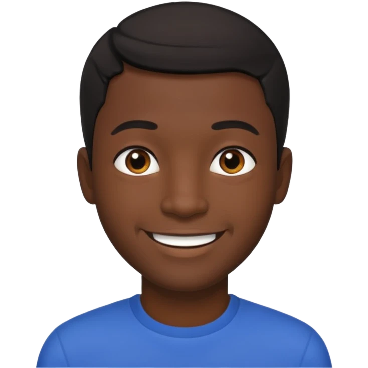 Black guy with penis emoji
