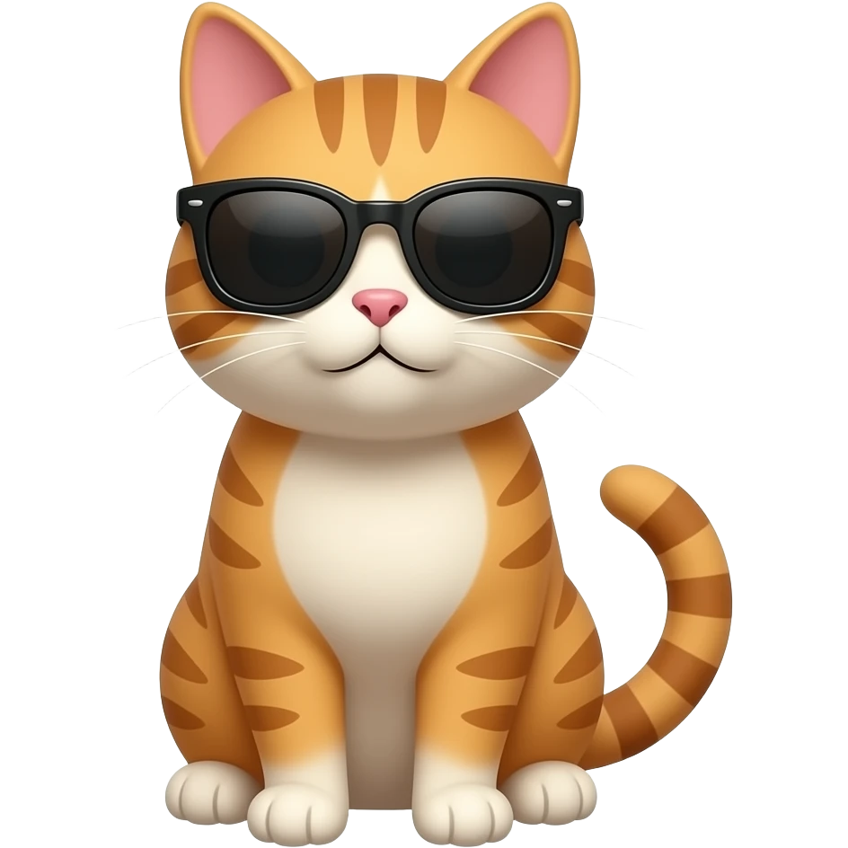Cat wearing sunglasses emoji