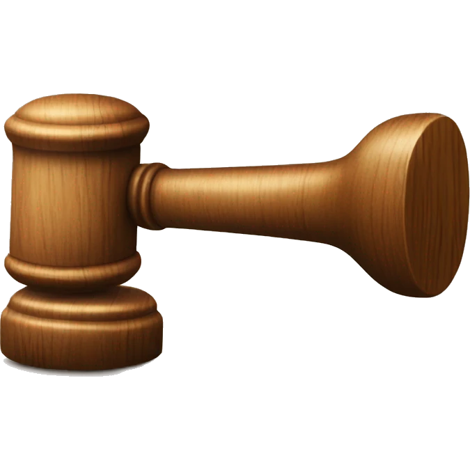 judge hammer of wood emoji
