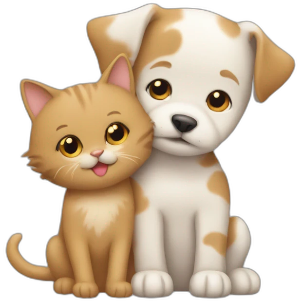 Dog-boy-cat-girl-hug emoji