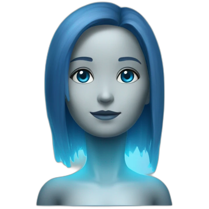 Blue cortana hologram emoji