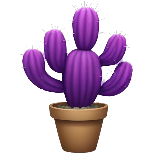 Purple cactus emoji