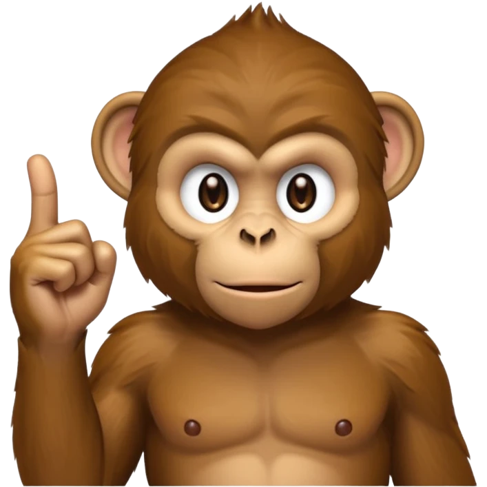 Monkey showing middle finger emoji