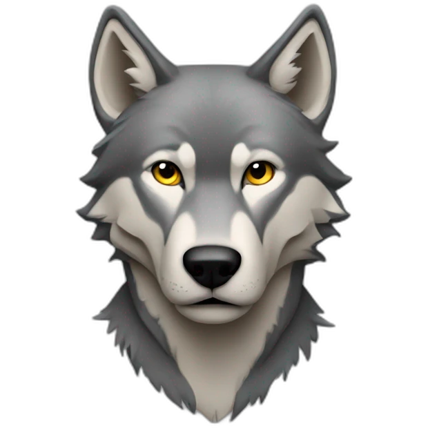 a wolf in a man body emoji