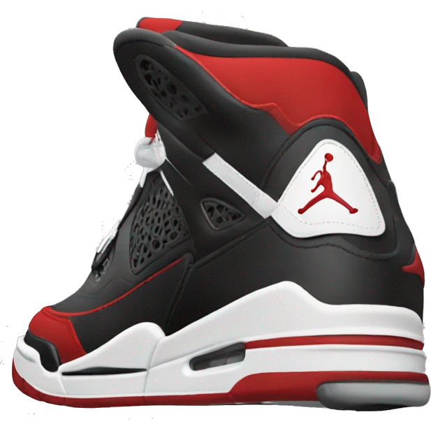 Black red and white Jordans  emoji