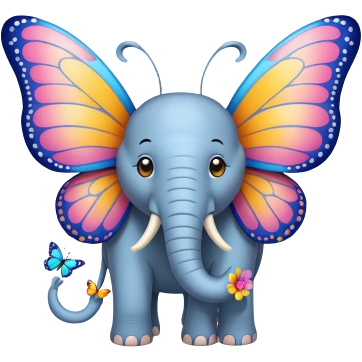 Butterfly and elephant emoji