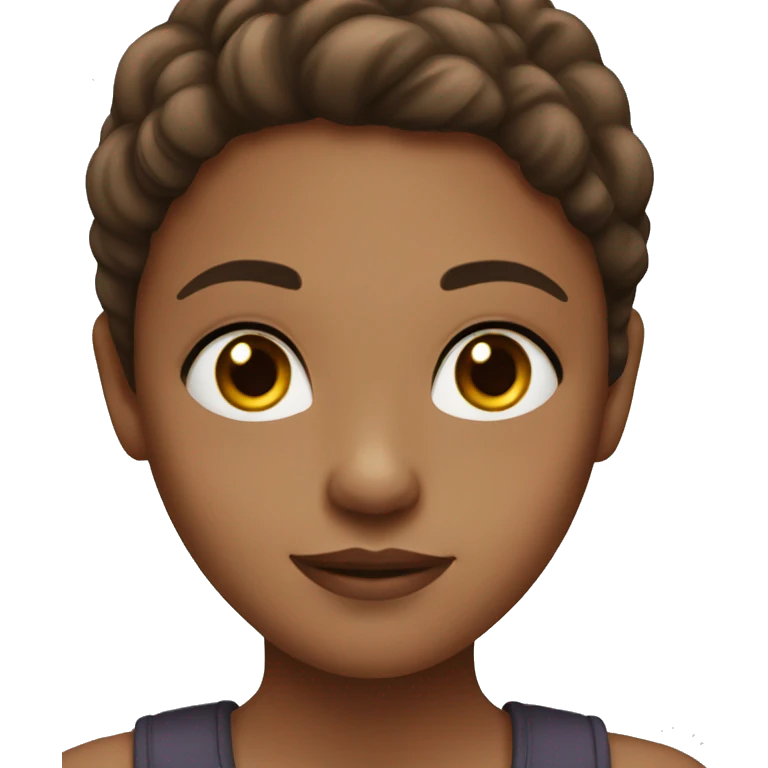 girl with brown hair, hazel eyes, and fair skin emoji